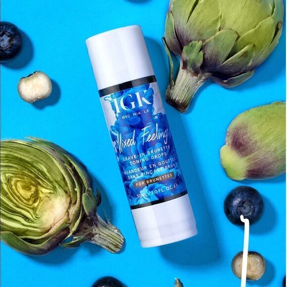 IGK MIXED FEELINGS BRUNETTE blue pigment toning drops brand new in box - Picture 5 of 9